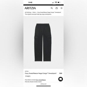 Aritzia Black Cargo Pants